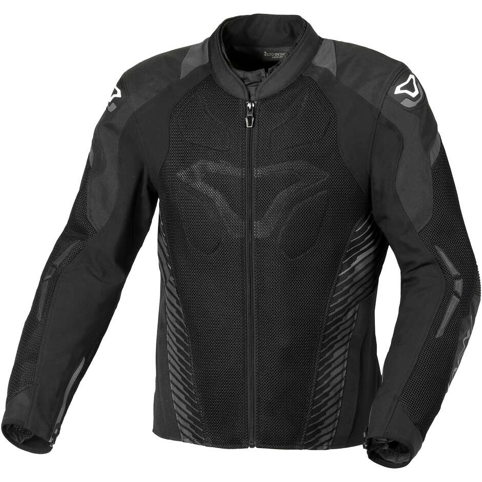 Giacca Moto Estiva Macna Novic Nero Impermeabile Uomo