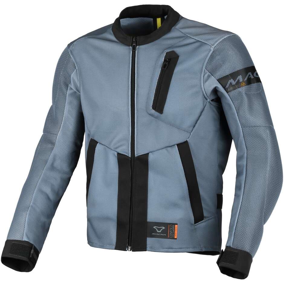 Giacca Moto Estiva Macna Torido Grigio Nero Uomo