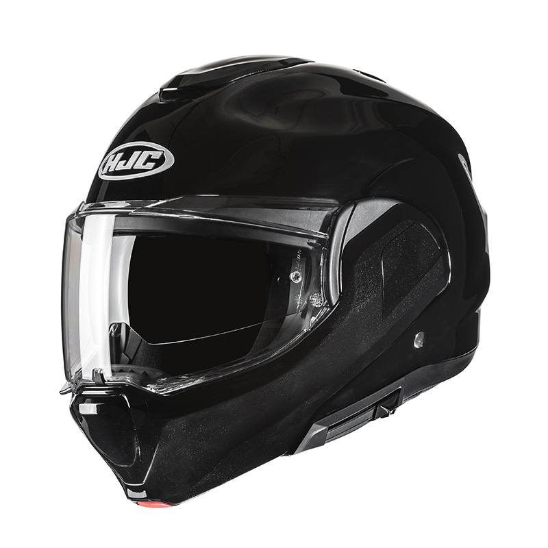 Casco modulare ribaltabile fibra Hjc F100 NERO LUCIDO METAL BLACK fiber FLIP BACK helmet