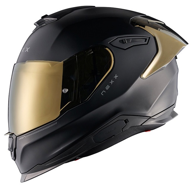 Casco integrale NEXX Y.100R SUBSONIC NERO OPACO ORO BLACK MAT GOLD helmet casque