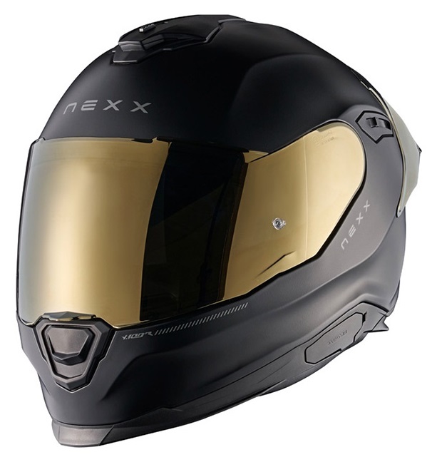 Casco integrale NEXX Y.100R SUBSONIC NERO OPACO ORO BLACK MAT GOLD helmet casque