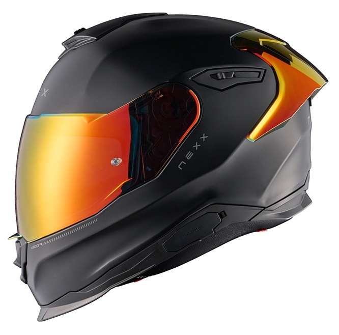 Casco integrale NEXX Y.100R SUBSONIC NERO OPACO ROSSO BLACK MAT RED helmet casque