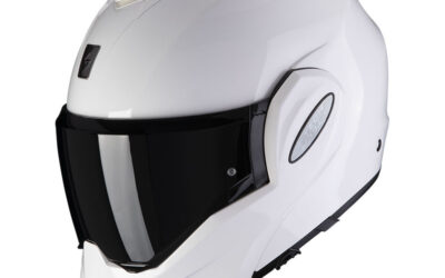 Casco modulare Scorpion EXO-TECH EVO WHITE helmet