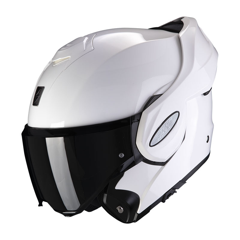 Casco modulare ribaltabile Scorpion EXO-TECH EVO BIANCO WHITE reversibile doppia omolazione flip back helmet casque