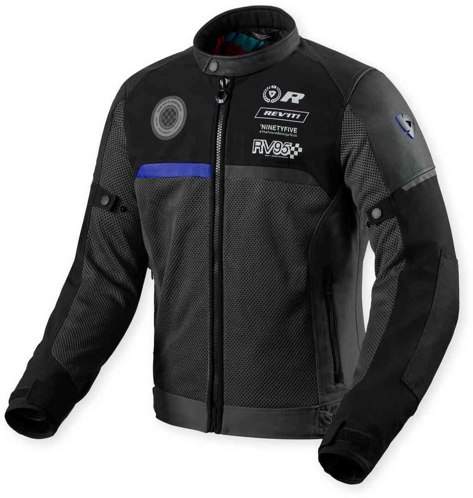 Revit Estiva Swiftblade Nero Blu Giacca tessile da moto