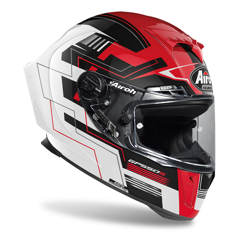Casco integrale moto Airoh Gp 550 S Challenge bianco rosso white red helmet casque