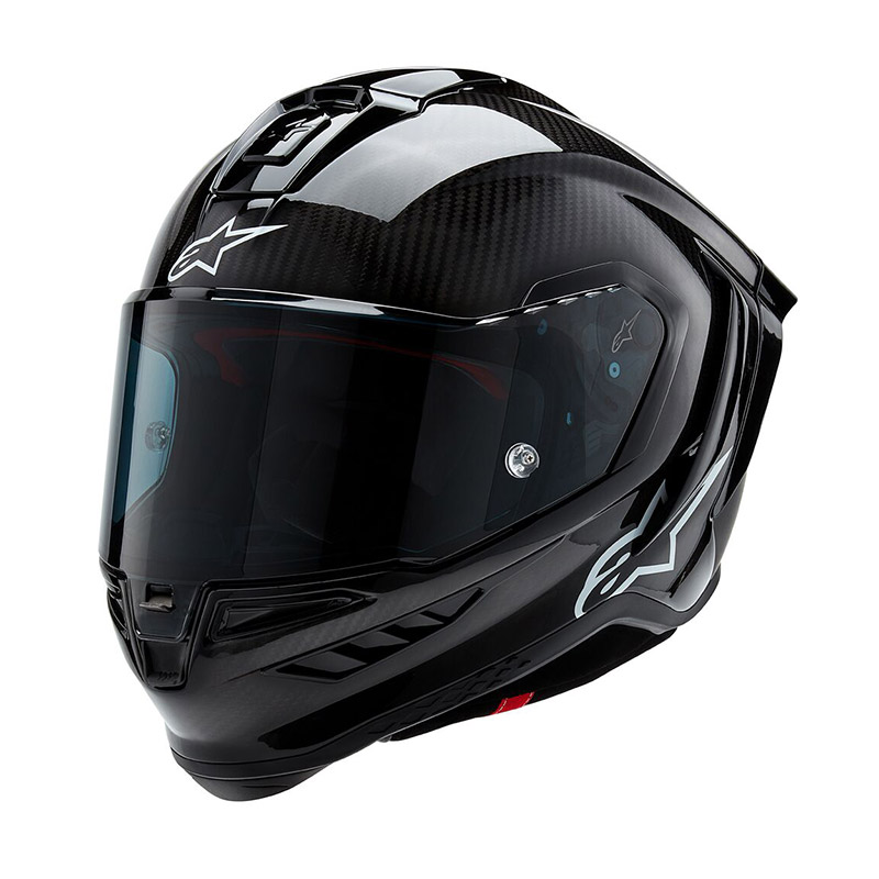 Casco integrale carbonio moto Alpinestars Supertech R10 Carbon Lucido helmet