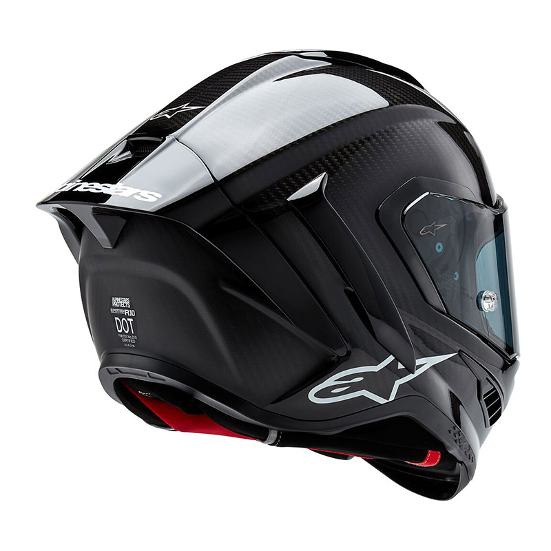Casco integrale carbonio moto Alpinestars Supertech R10 Carbon Lucido helmet