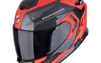 Casco integrale Scorpion Exo-GT Sp Air FLEX GLOSSY BLACK NEON RED helmet casque