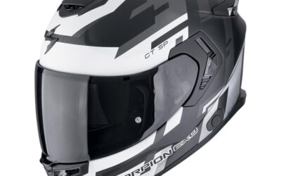Casco integrale Scorpion Exo-GT Sp Air TORNADO BLACK MATT SILVER helmet casque