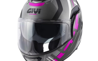 Casco Modulare Reversibile Givi X30 Pulsar Black Titanium Pink helmet