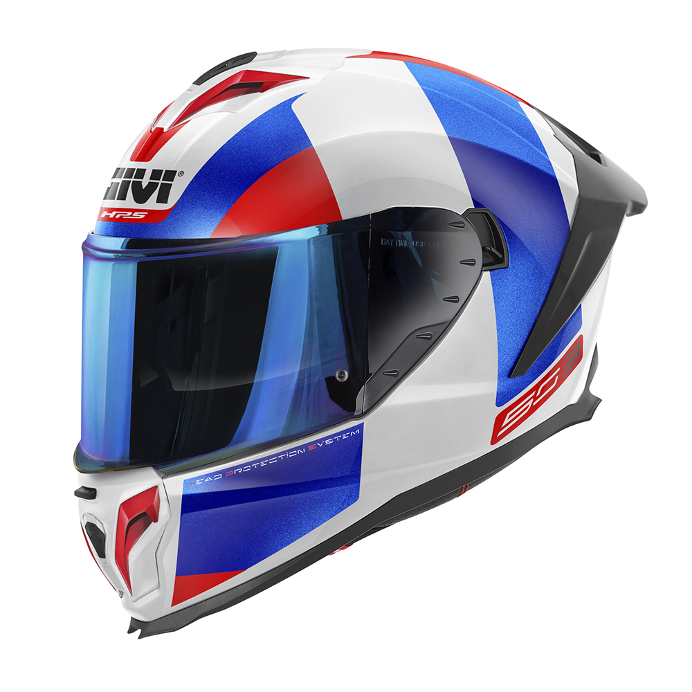 Casco integrale moto Givi 50.3 VISION BIANCO ROSSO BLU WHITE RED helmet casque