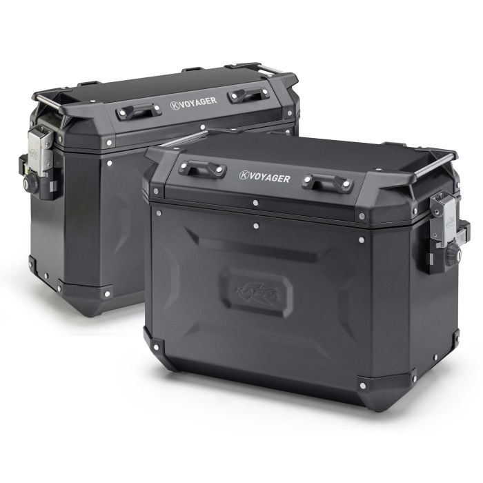 Coppia valigie laterali KAPPA KVOYAGER KVG4837BPACK2 alluminio nero 48 37L SIDE CASES