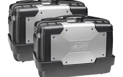 Coppia valigie laterali Monokey KAPPA KGR46 GARDA BLACK SILVER 92 Litri SIDE CASES