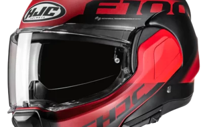 Casco modulare Hjc F100 HETAL MC1SF RED helmet