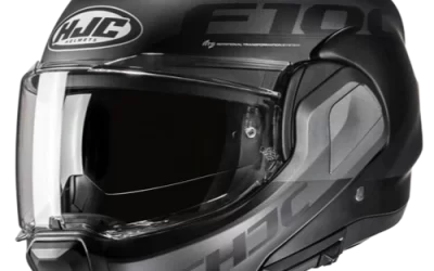 Casco modulare Hjc F100 HETAL MC5SF BLACK GREY helmet