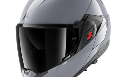 Casco modulare SHARK OXO DARK SHADOW GUN SILVER S05 FLIP-BACK helmet
