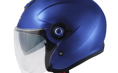 Casco Jet Kappa Kv35 Basic Blue Opaco helmet