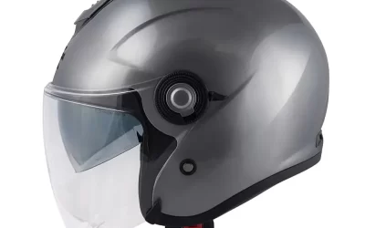 Casco Jet Kappa Kv35 Basic Grigio Lucido helmet