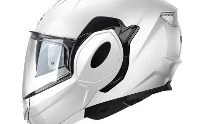 Casco modulare Kappa KV55 WHITE flip back helmet casque