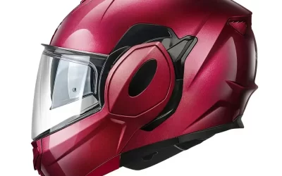 Casco modulare Kappa KV55 RED BORDEAUX flip back helmet casque