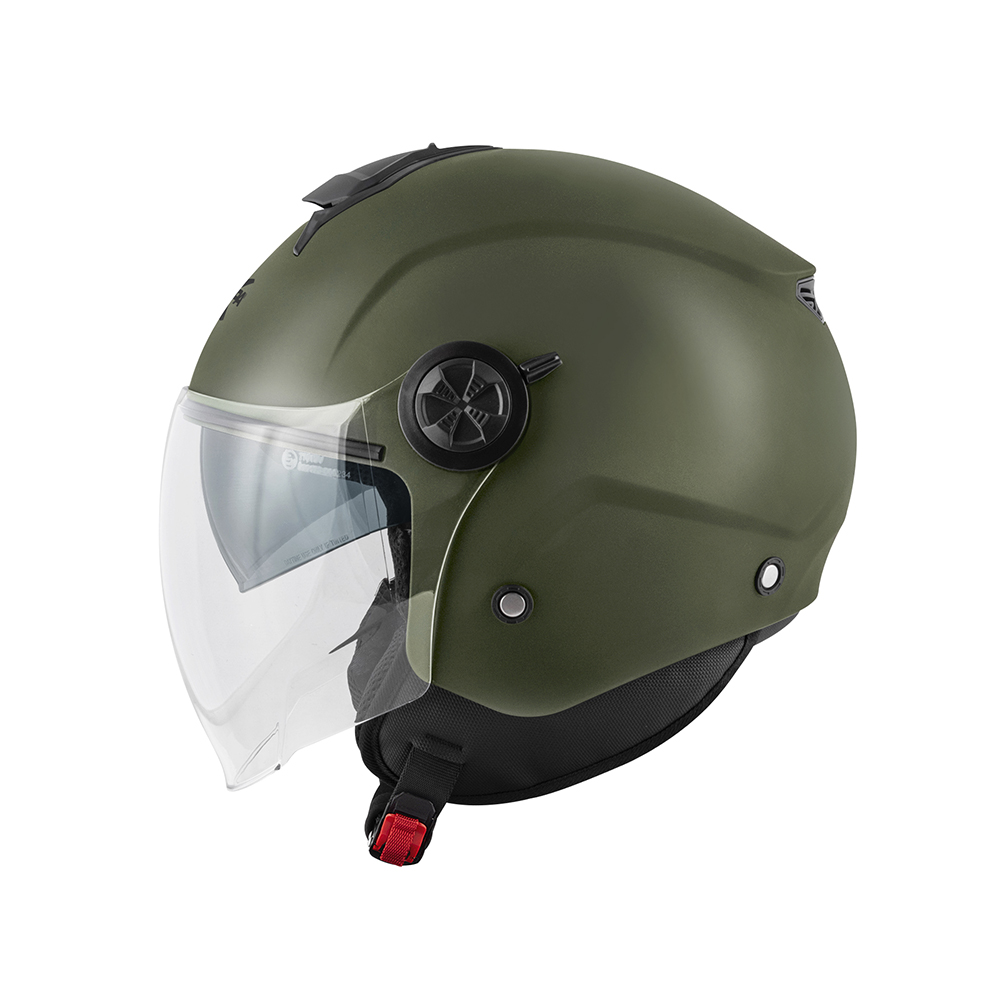 Casco Jet Kappa Kv60 Basic Verde Militare Opaco helmet