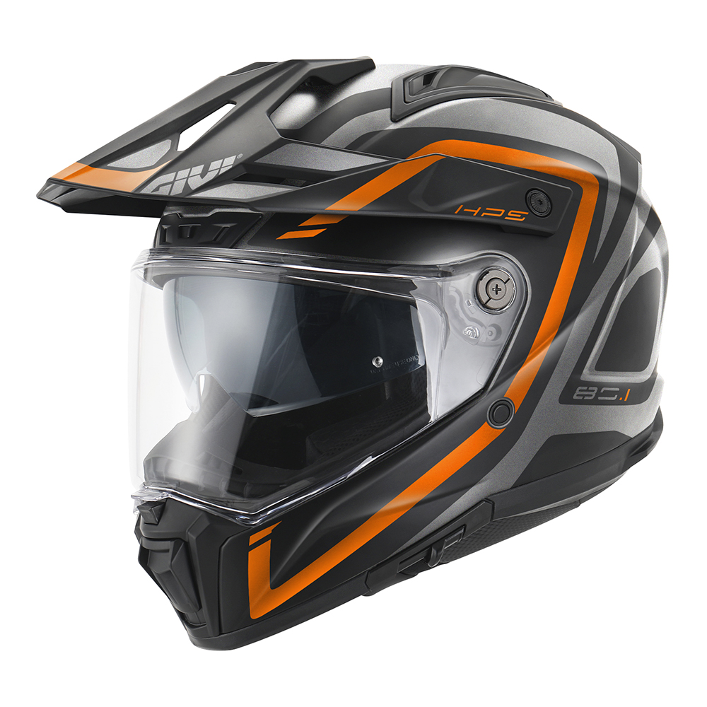 Casco integrale moto Givi 80.1 APEX ARANCIONE ORANGE adventure helmet casque