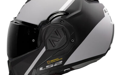 Casco modulare LS2 FF906 ADVANT SWIPE GREY BLACK FLIP-BACK helmet
