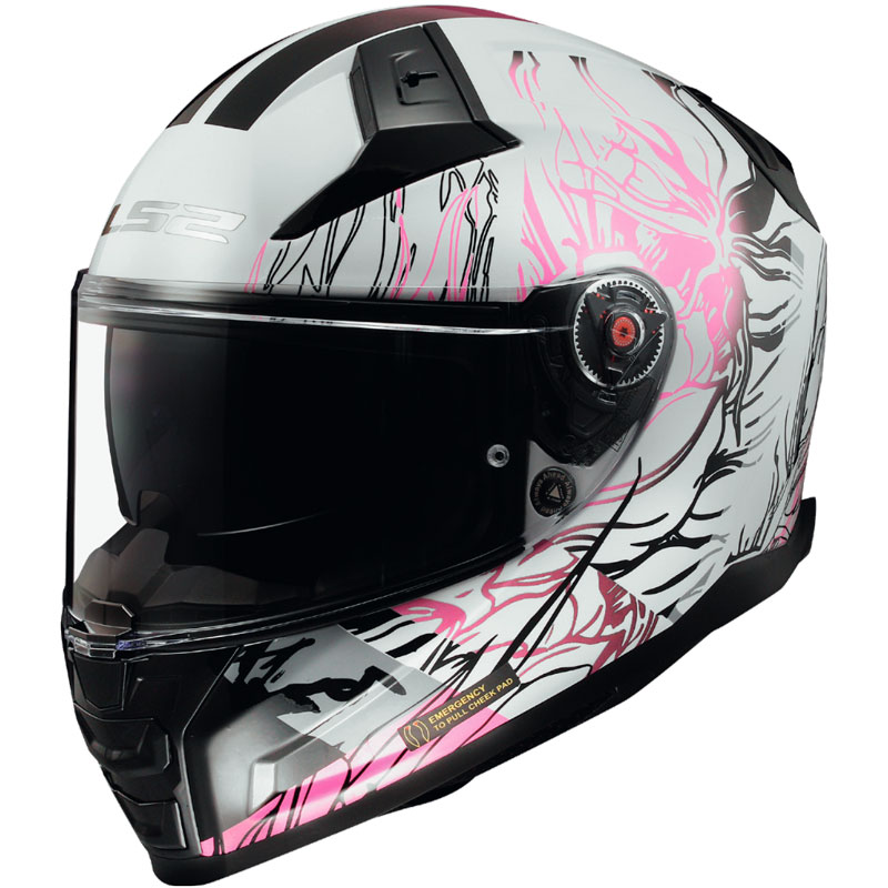 Casco Integrale donna moto LS2 FF811 VECTOR II 2 Darflo bianco rosa white pink woman helmet
