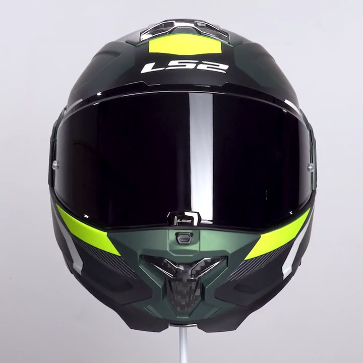 Casco modulare LS2 FF910 ADVANT II 2 Triple Verde Olive Green Mat FLIP-BACK helmet