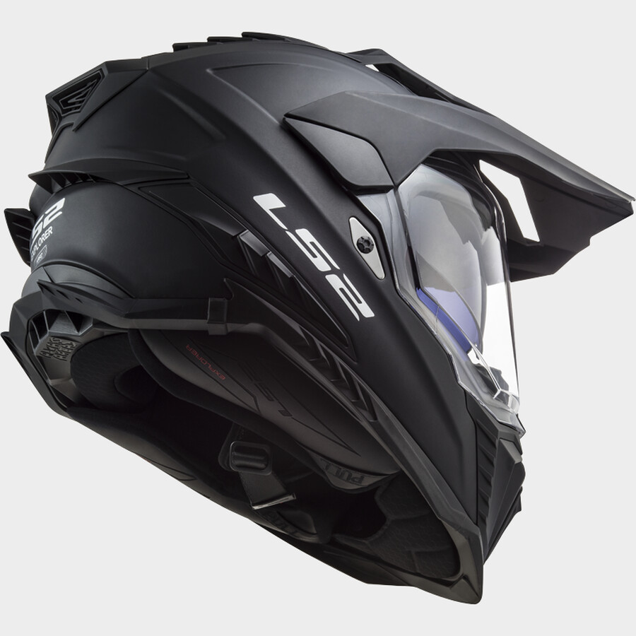 Casco Integrale Adventure LS2 MX701 EXPLORER Nero Opaco Matt Black helmet
