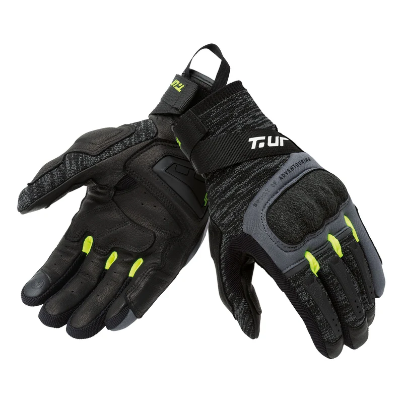 Guanti Estivi Adventure T-UR G-KNIT Black Yellow moto gloves