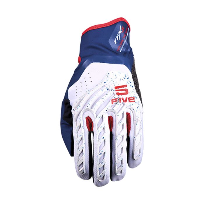 Guanti Moto Five TFX5 Summer White Blue Red Gloves uomo