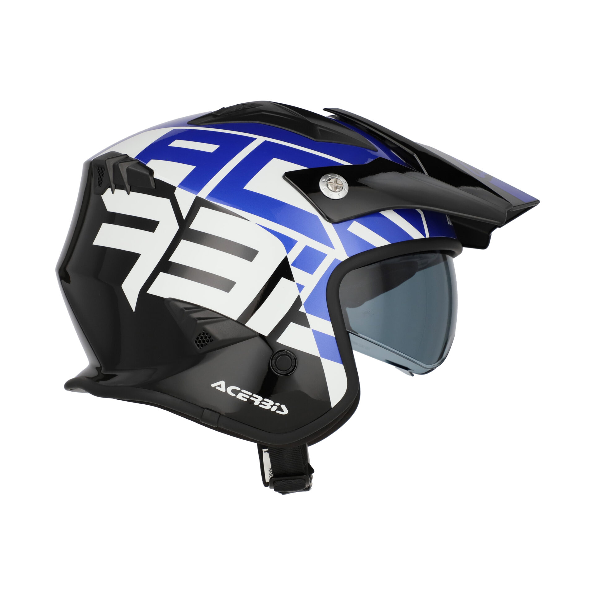 Casco JET Acerbis Aria Sport Graphic Black Blu helmet