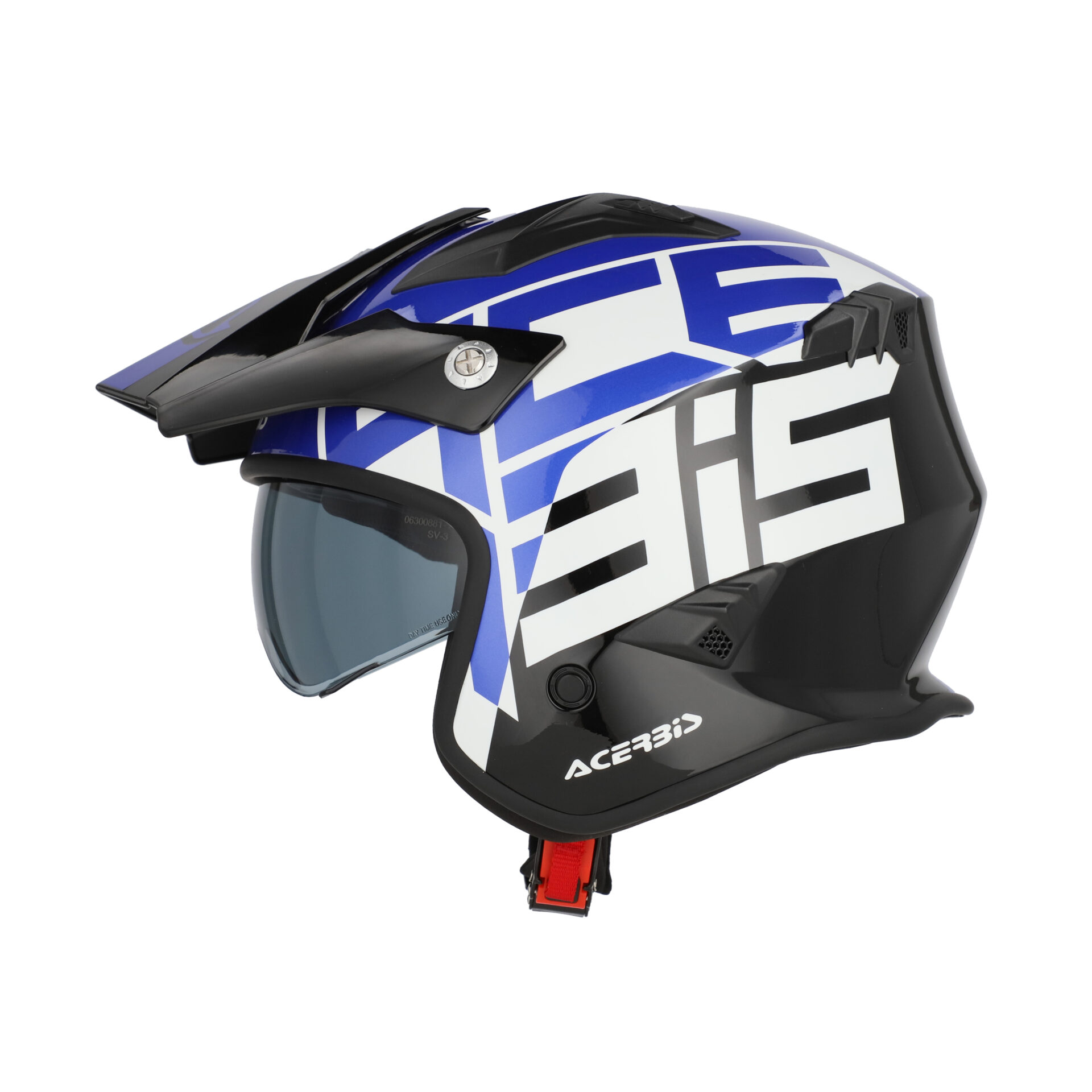 Casco JET Acerbis Aria Sport Graphic Black Blu helmet
