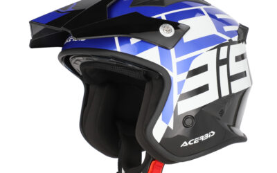 Casco JET Acerbis Aria Sport Graphic Blu Black helmet