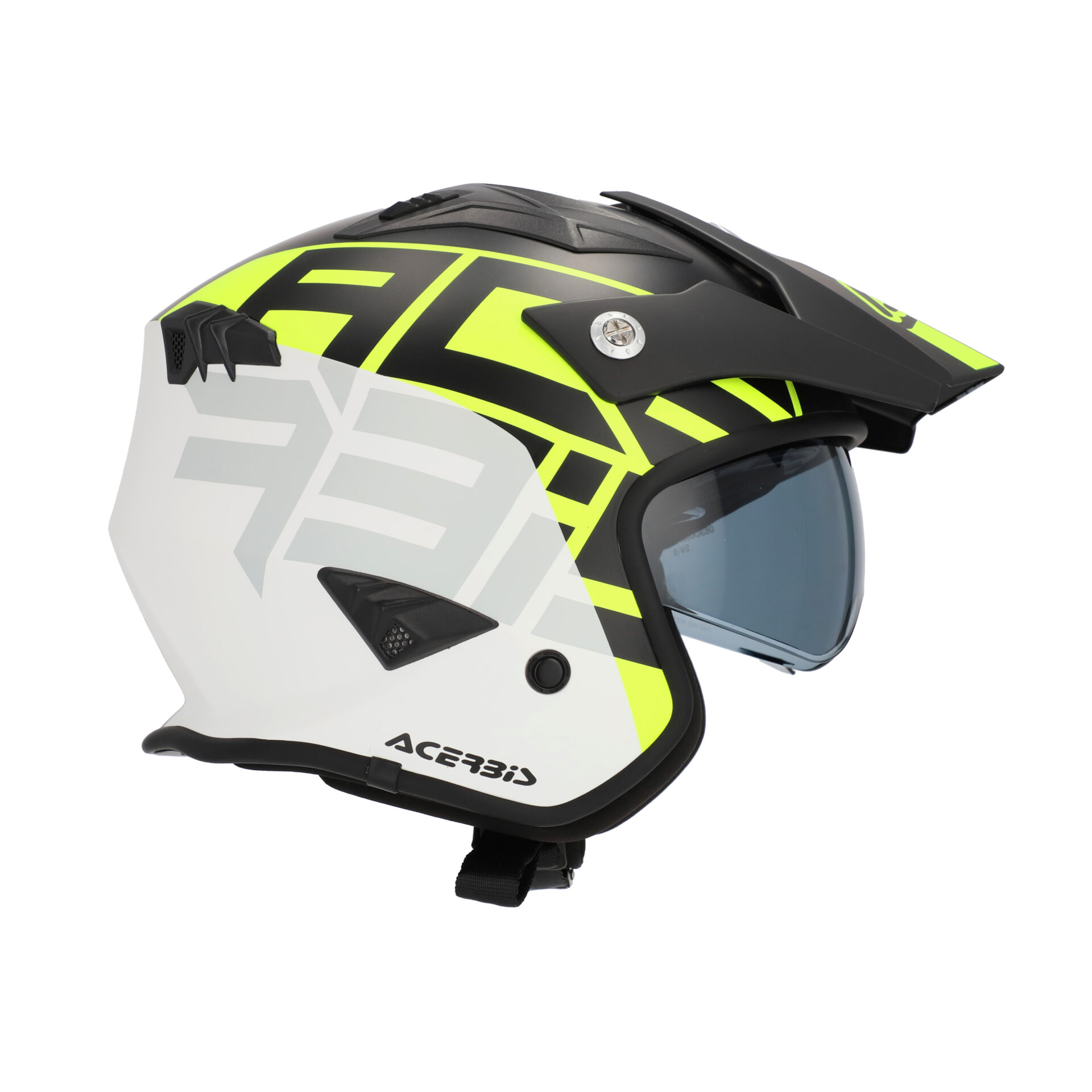 Casco JET Acerbis Aria Sport Graphic giallo yellow helmet
