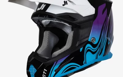 Casco cross JUST1 J22-F FLUID BLU helmet casque