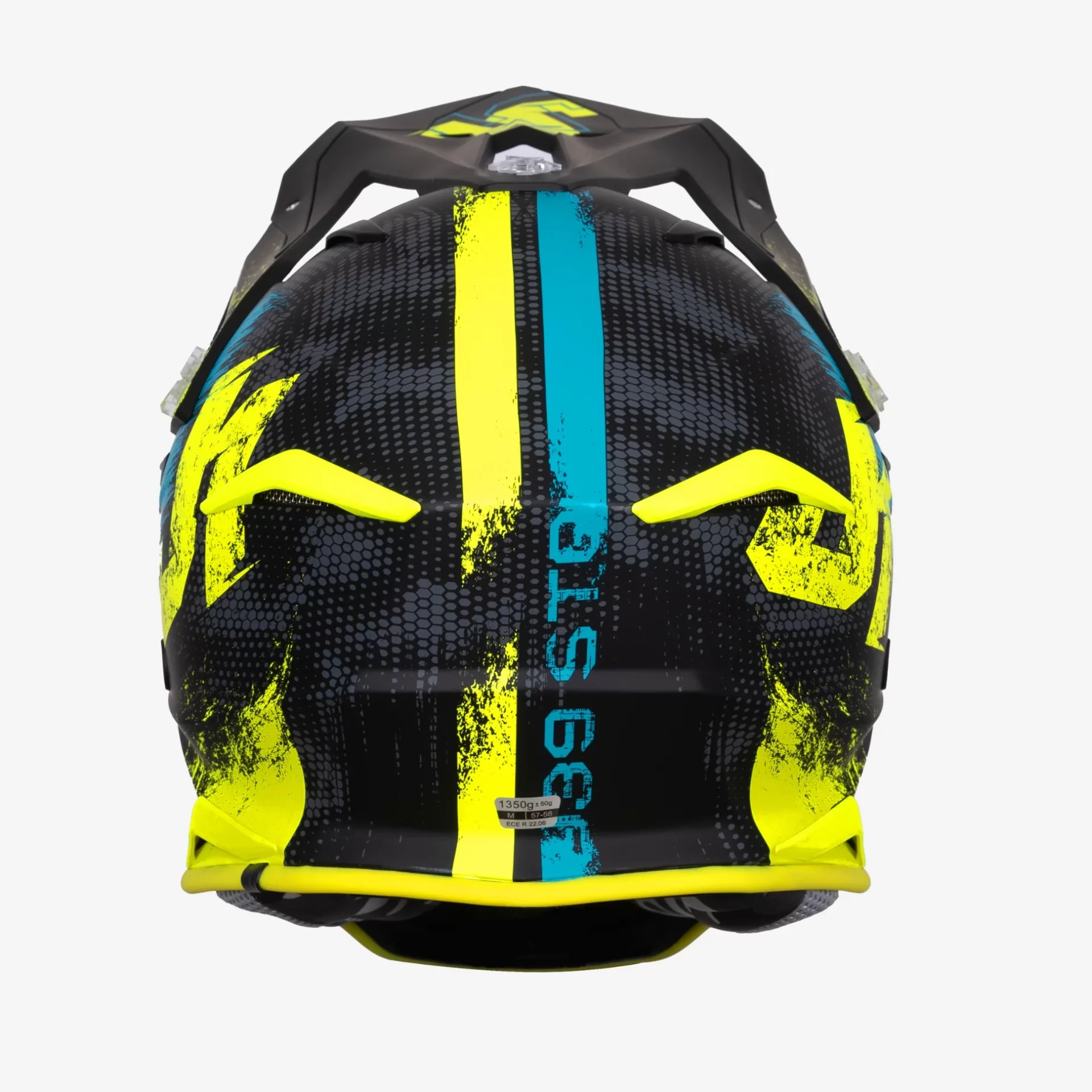 Casco cross JUST1 J39 STORM BLU GIALLO YELLOW FLUO helmet casque