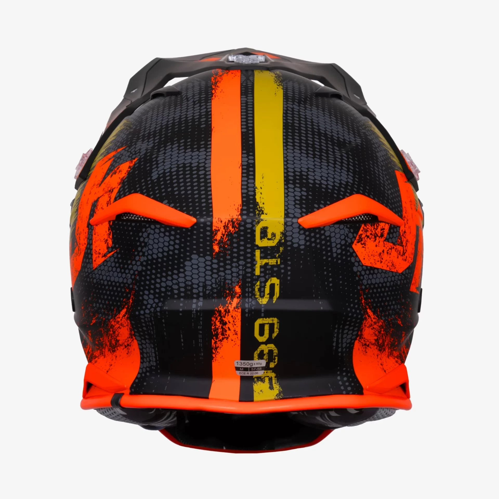 Casco cross JUST1 J39 STORM Arancione Orange helmet casque
