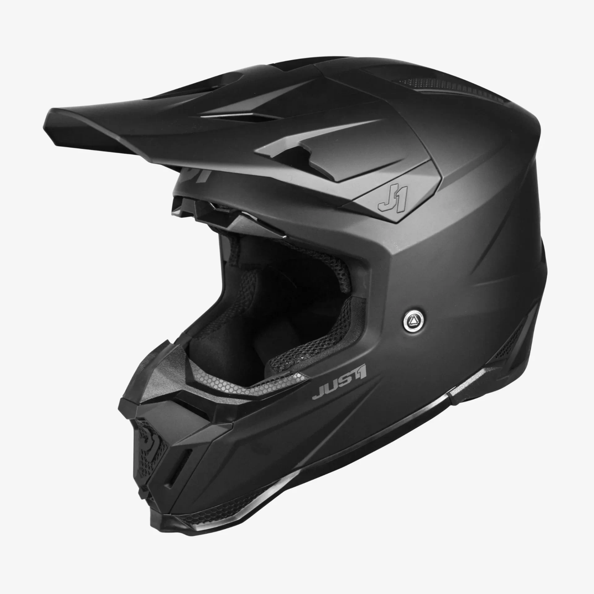 Casco moto cross JUST1 J40 Nero opaco Black matt helmet casque enduro off road