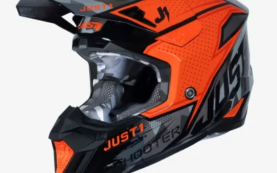 Casco cross JUST1 J40 Shooter Camo Orange helmet casque