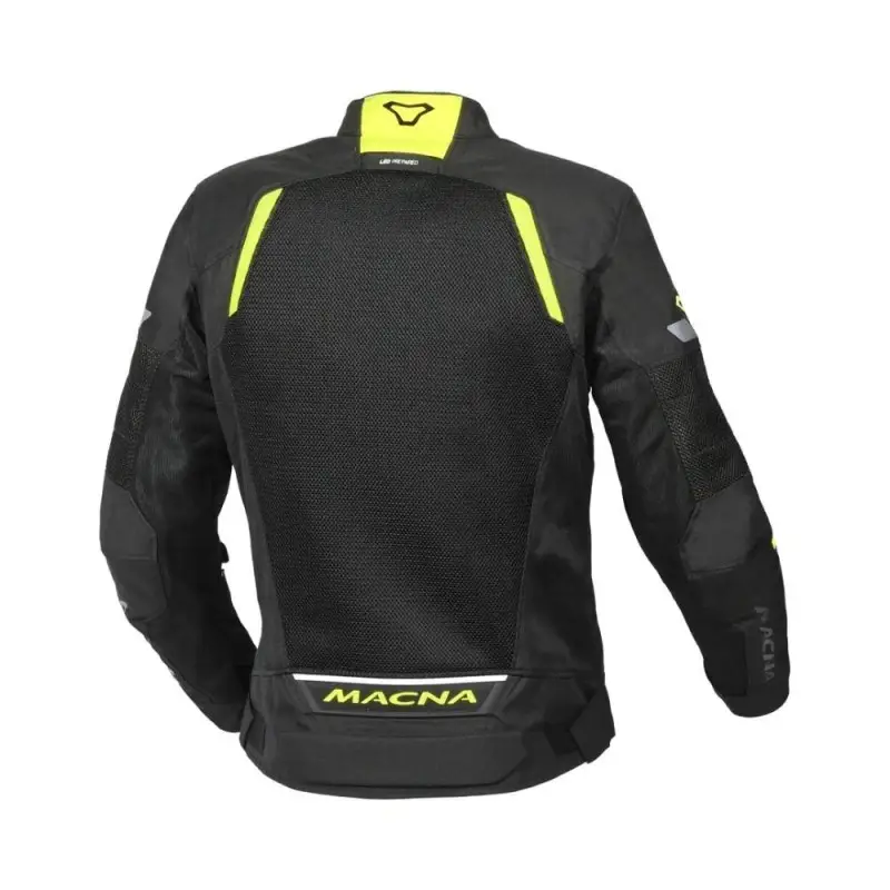 Giacca Moto Estiva Macna Tondo Black Yellow Impermeabile Uomo