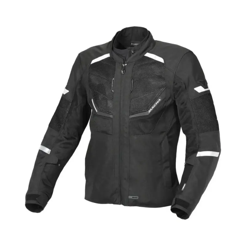 Giacca Moto Estiva Macna Tondo Nero Impermeabile Uomo