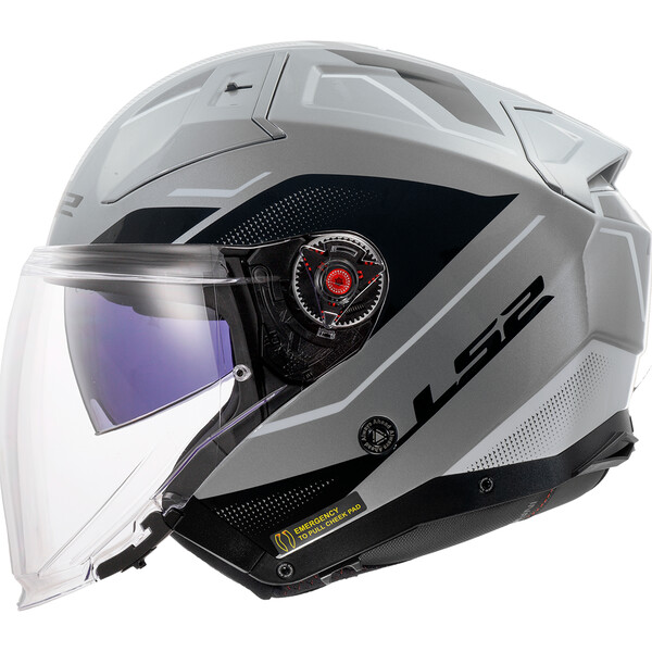 Casco JET LS2 OF603 Infinity 2 Veyron grigio bianco grey white helmet