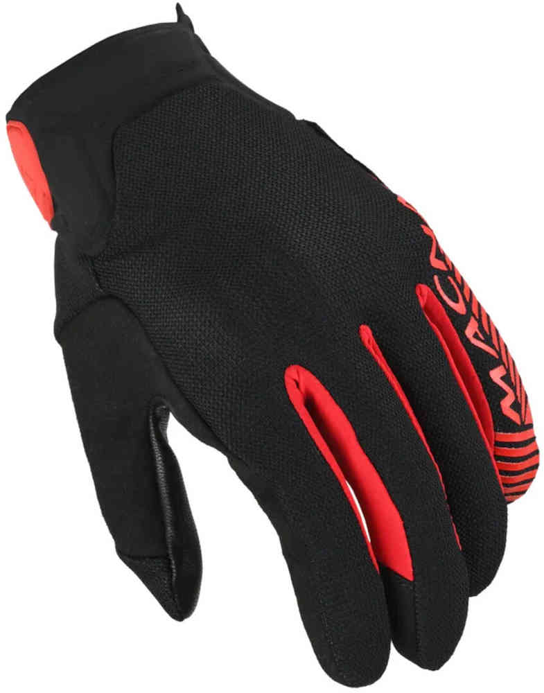 Guanti Moto Estivi Macna Obtain Leather Black Red Uomo Moto