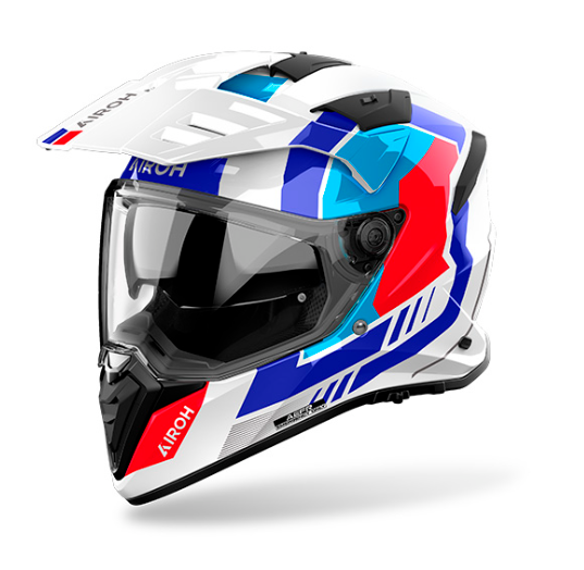 Casco Adventure Airoh BANDIT Horn White Gloss helmet casque