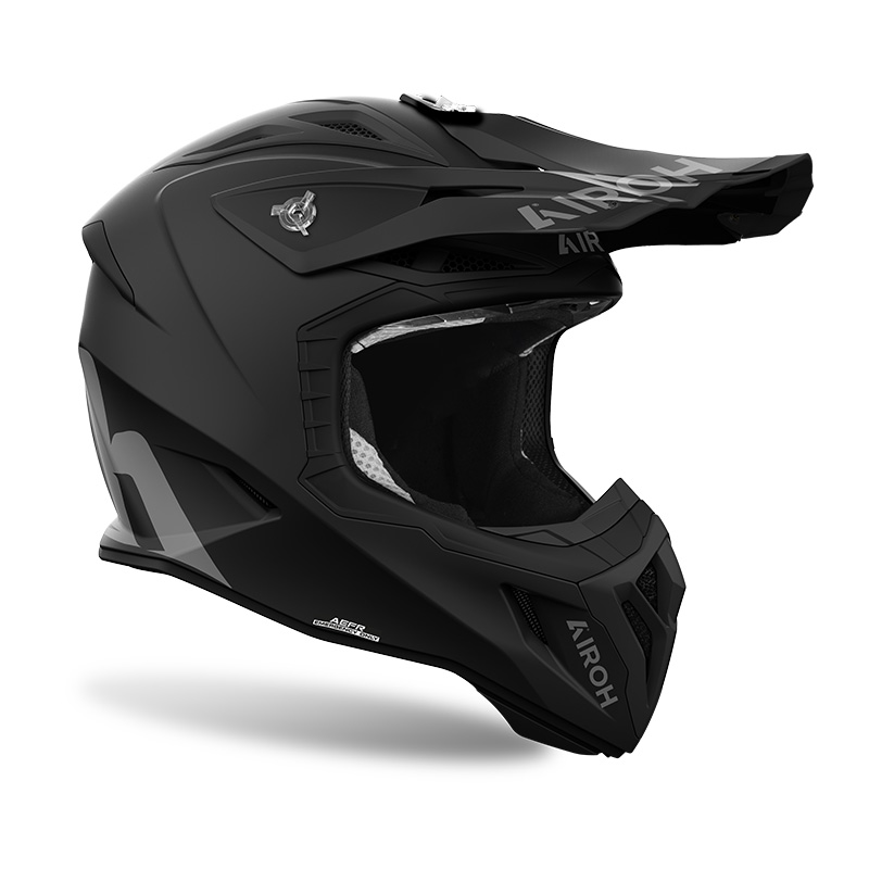 Casco moto cross fibra Airoh Aviator Ace 2 nero opaco black matt helmet casque enduro motard off road
