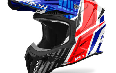 Casco cross Airoh Aviator Ace 2 Proud Blu Red helmet casque