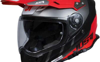 Casco adventure JUST1 J34 Pro Outerspace Red helmet casque